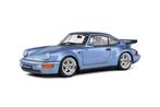 1:18 Porsche 911 (964) Turbo, 1990 - Blauw Metallic, Hobby en Vrije tijd, Modelauto's | 1:18, Nieuw, Solido, Ophalen of Verzenden