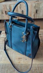 Caroline Boss donker blauwe tas, Ophalen of Verzenden, Zo goed als nieuw, Blauw, Schoudertasje