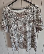 T-shirt met luipaardprint - Maat 48, mooie kwaliteit, Beige, Maat 46/48 (XL) of groter, Ophalen of Verzenden, Zo goed als nieuw
