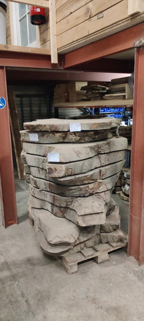 Grote Boomstamschijven van een Beuk, Huis en Inrichting, Tafelonderdelen, Nieuw, Tafelblad, 50 tot 100 cm, 50 tot 100 cm, Rond