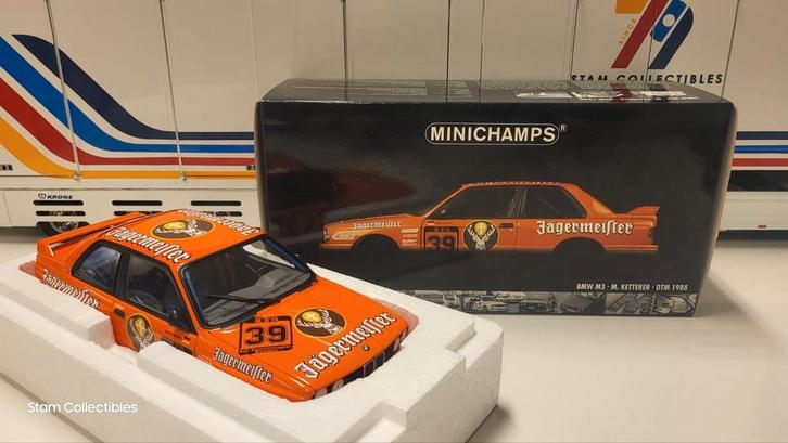 Minichamps BMW M3 E30 Jägermeister Avus Rennen DTM - 1988, Hobby en Vrije tijd, Modelauto's | 1:18, Zo goed als nieuw, Auto, MiniChamps