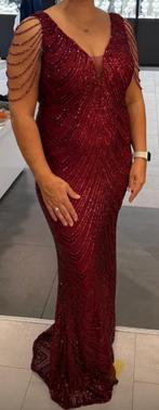 Bordeauxrode Avondjurk Maat 42, Maat 42/44 (L), Ophalen of Verzenden, Zo goed als nieuw, Rood