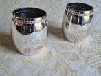 2 decoratieve zilveren (80%) bekers voor lepeltjes o.i.d., Ophalen of Verzenden, Zilver