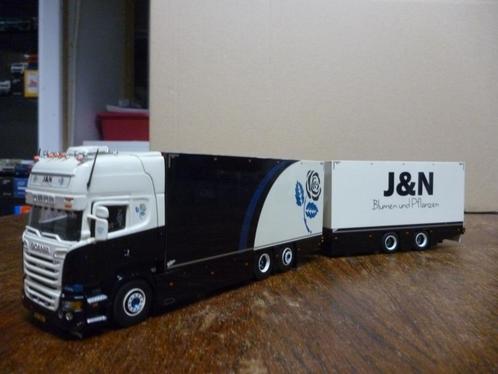 Tekno Scania 164 bloemencombi J&N Blummen met certificaat, Hobby en Vrije tijd, Modelauto's | 1:50, Nieuw, Bus of Vrachtwagen