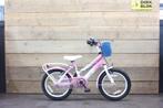 16 inch meisjesfiets terugtraprem wit / roze