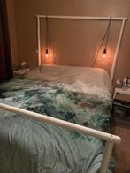 Wit bed hout 160x200 cm, Huis en Inrichting, Ophalen, Wit, Tweepersoons, Zo goed als nieuw