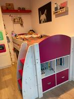 Half hoogslaper Flexa met boekenkastje, Ophalen, Gebruikt, 90 cm, Eenpersoons