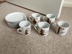 5 kop en schotels met koffiemolens van Mitterteich Bavaria, Ophalen