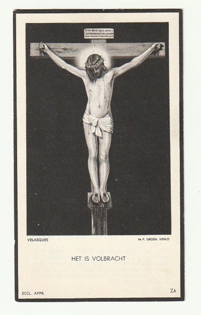 Frater Wendelinus Römkens Nieuwenhagen 1903 Suriname 1932, Verzamelen, Bidprentjes en Rouwkaarten, Bidprentje, Verzenden