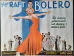 George Raft Bolero affiche, Verzamelen, Posters, Rechthoekig Liggend, Gebruikt, A1 t/m A3, Film en Tv