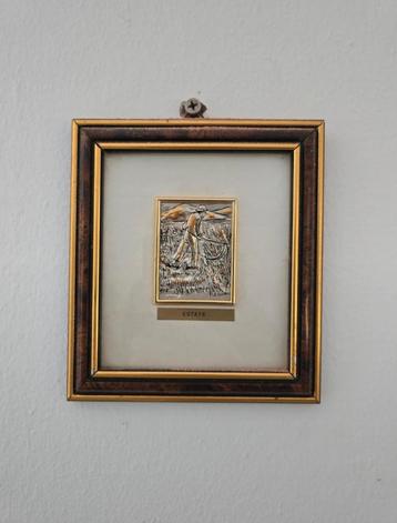 Vintage wanddecoratie met 22kt goud & zilver - Tiemme - Esta beschikbaar voor biedingen