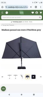 Topkwaliteit Madison wave balkon parasol met klem en hoes, Zo goed als nieuw, Ophalen