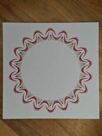 Geborduurde opleg kaart basiskaart kerst, Hobby en Vrije tijd, Kaarten | Zelf maken, Ophalen of Verzenden, Zo goed als nieuw, Kerst