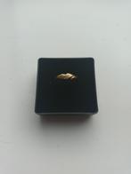 18karaat gouden ring met kleine diamant., Gebruikt, Ophalen of Verzenden, Dame, Goud