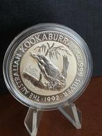 Kookaburra 1992, 1 oz .999 zilver (2-1), Ophalen of Verzenden, Zilver