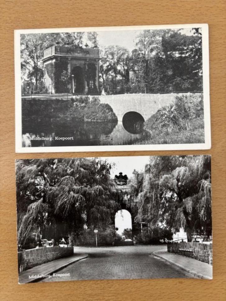 Middelburg - Koepoort 2 kaarten voor € 0,70, Verzamelen, Ansichtkaarten | Nederland, Zeeland, 1960 tot 1980, Verzenden