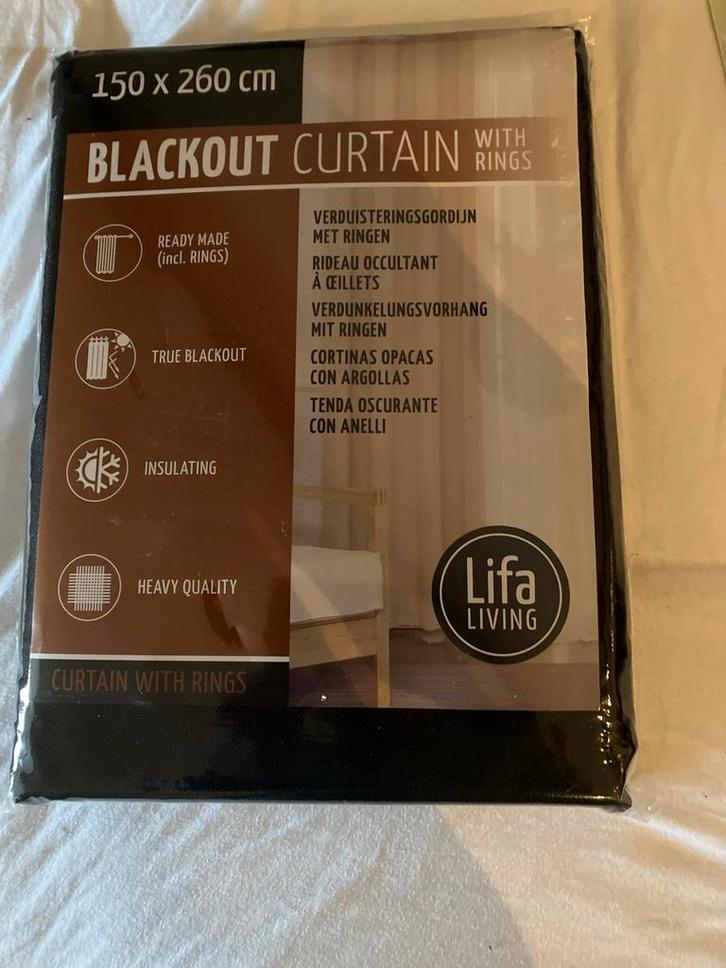 2x Verduisterend gordijn 150x260 cm - Nieuw in verpakking, Huis en Inrichting, Stoffering | Gordijnen en Lamellen, Nieuw, 200 cm of meer