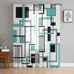 Geometrisch Wit Zwart Groen Grijs Gordijn Inbetween Design, Nieuw, Verzenden, 200 cm of meer, 200 cm of meer