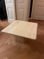 Travertin salontafel retro vintage, 100 tot 150 cm, Zo goed als nieuw, Minder dan 50 cm, Rechthoekig