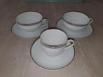 diverse thee kopjes en schotels ( wit met goud randje), Huis en Inrichting, Keuken | Servies, Nieuw, Ophalen of Verzenden, Overige stijlen