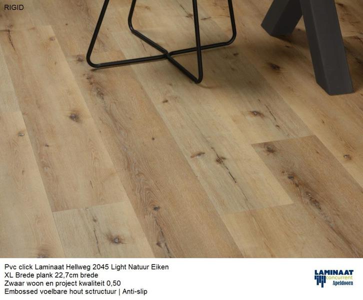 Pvc click Laminaat Hellweg Eiche 2045 Light natuur eiken, Huis en Inrichting, Stoffering | Vloerbedekking, Nieuw, Laminaat, Beige