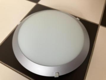 Mooie plafonnière plafondlamp glazen kap wit/grijs 25 cm beschikbaar voor biedingen