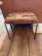 Schooltafeltje hout met stalen onderframe, Kinderen en Baby's, Kinderkamer | Tafels en Stoelen, Ophalen, Gebruikt