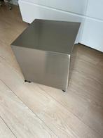 RVS Bijzettafel, Overige materialen, Minder dan 55 cm, Vierkant, Nieuw