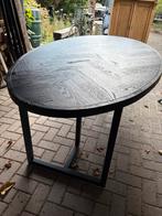 Eettafel eiken visgraat zwart, Ophalen, 100 tot 150 cm, Eikenhout, 200 cm of meer