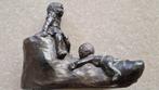 brocant kunstbeeld voet met spelende kinderen, Antiek en Kunst, Ophalen of Verzenden