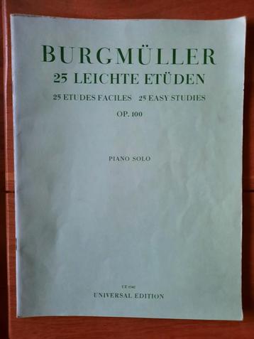 Burgmuller:25 Easy Studies - Opus 100  (gr. 2-3, na A) beschikbaar voor biedingen
