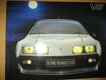 Alpine Renault A310 V6 folder brochure beschikbaar voor biedingen