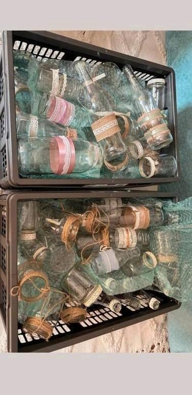 Versierde potjes voor bruiloft/feest, Huis en Inrichting, Woonaccessoires | Kandelaars en Kaarsen, Ophalen