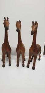 Uit hout gesneden mooie giraffen, Antiek en Kunst, Kunst | Beelden en Houtsnijwerken, Ophalen of Verzenden