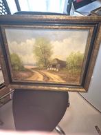 Schilderij met schapen en landschap VERHULST, Antiek en Kunst, Kunst | Schilderijen | Klassiek, Ophalen of Verzenden