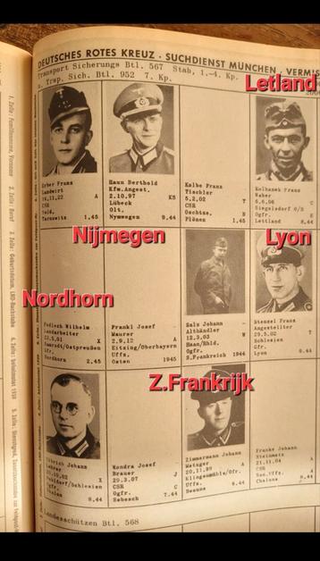 Deutsches Rotes Kreuz Vermisstenbildliste FE-FG  o.a Holland beschikbaar voor biedingen