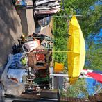 Parasol geel diameter 220 cm, Ophalen, Kantelbaar, Gebruikt, 2 tot 3 meter