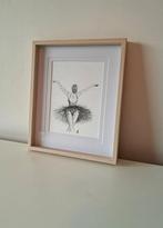 Illustratie Prima Ballerina | Lichtbruine lijst, Minder dan 50 cm, Nieuw, Ophalen of Verzenden, Minder dan 50 cm