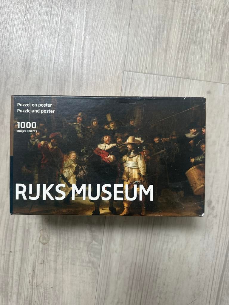 Rijksmuseum Nachtwacht Puzzel 1000 Stukjes, Verzenden, 500 t/m 1500 stukjes, Zo goed als nieuw, Legpuzzel