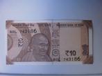 India - 10 Rupee- Bankbiljet, Verzenden, Centraal-Azië, Los biljet