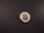 Heysel Moto Club uit Brussel (Bruxelles), België,met Atomium, Verzamelen, Speldjes, Pins en Buttons, Verzenden, Gebruikt, Overige onderwerpen