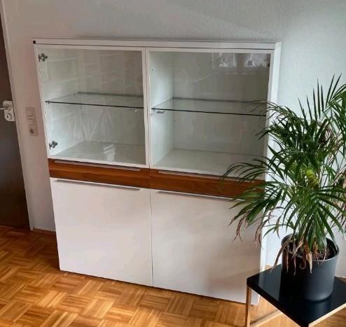 Prachtige ruime design Hulsta now! vitrinekast, Huis en Inrichting, Kasten | Vitrinekasten, Gebruikt, 200 cm of meer, 100 tot 150 cm
