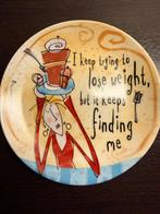 Bord Johnson Brothers “Born to Shop” I keep trying, Verzenden, Porselein, Overige stijlen, Bord(en)