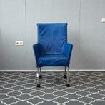 6 Montis Chaplin eetkamer stoelen - (koraal) blauw, Vijf, Zes of meer stoelen, Blauw, Leer, Ophalen of Verzenden