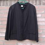 REAL VINTAGE Zwart linnen folklore ethnic blazer jasje XL 42, Zwart, Maat 42/44 (L), Ophalen of Verzenden, Zo goed als nieuw