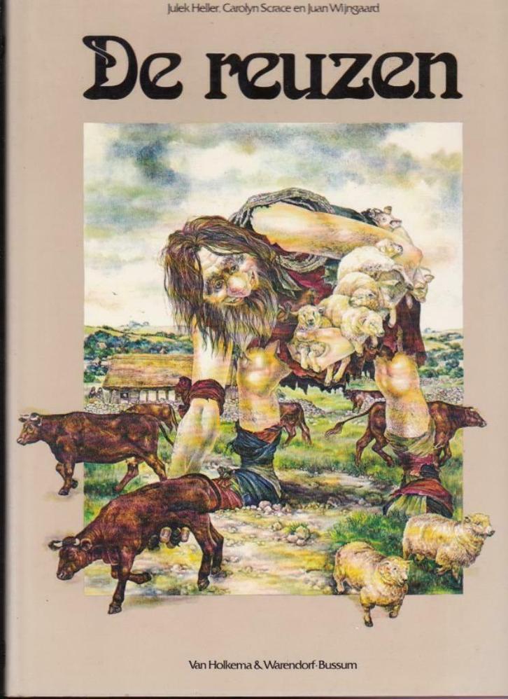 Julek Heller - De reuzen - Carolyn Scrace en Juan Wijngaard, Boeken, Sprookjes en Fabels, Zo goed als nieuw, Ophalen of Verzenden