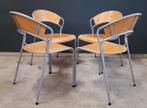 26 x Vintage houten schoolstoelen kantine cafe stoelen, Vijf, Zes of meer stoelen, Ophalen of Verzenden, Zo goed als nieuw