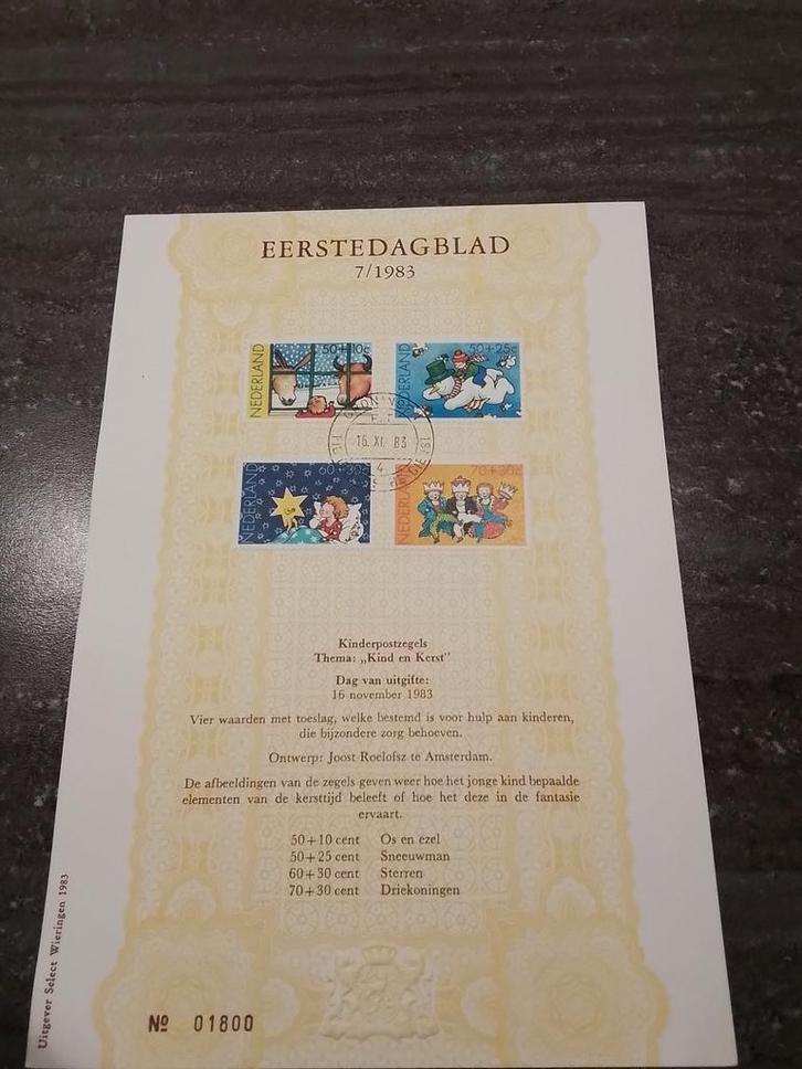 3 series kinderzegels op eerstedagblad aangeboden., Postzegels en Munten, Brieven en Enveloppen | Nederland, Envelop, Ophalen