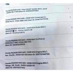 Honda RS250R RS-250-R nx5 2008 nxa originele bouten ringen, Ophalen of Verzenden, H, H, H