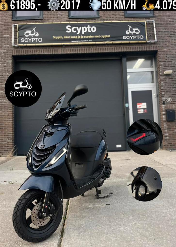 Piaggio Zip | Full Option | RDW GEKEURD | Brom |, Fietsen en Brommers, Scooters | Piaggio, Zo goed als nieuw, Zip, Maximaal 45 km/u